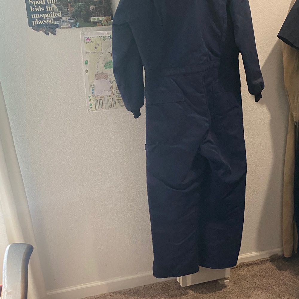 Navy Blue Insulated Coveralls Med - Picture 6 of 7
